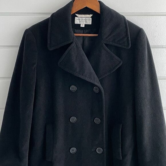 Larry Levine Exclusively For Nordstrom Double Breasted Lambswool Cashmere Coat 8 - Picture 5 of 13
